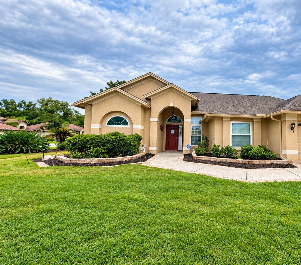 The finished shingle roof on a home in Wesley Chapel